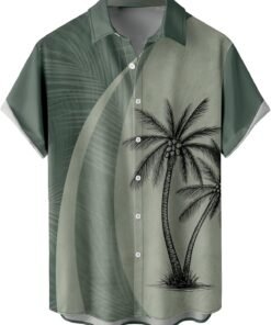 Hawaiian Shirts for Men Loose Short Sleeve Men Beach Shirts Resort Casual Shirts