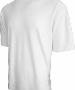 100% Cotton Mock Turtleneck Shirt Short Sleeved Pre-Shrunk 4 Colors