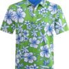 Summer Golf Men Short-Sleeved Polo Shirt Loose, Comfortable and Breathable with Moisture Wadded Sweat Printed Jersey