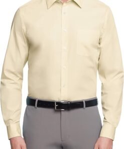 Men's Dress Shirt Regular Fit Poplin Solid