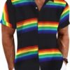Men's Linen Shirts Short Sleeve Casual Shirts Button Down Shirt for Men Beach Summer Wedding Shirt