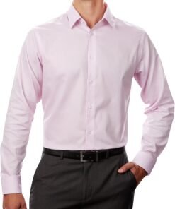 Men's Dress Shirt Regular Fit Non Iron Stretch Solid