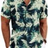 Men's Linen Shirts Short Sleeve Casual Shirts Button Down Shirt for Men Beach Summer Wedding Shirt