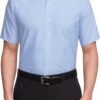 Men Dress Shirts Short Sleeve Oxford Solid
