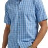 Men Short Sleeve Classic Plaid Shirt