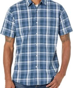 Men's Regular-Fit Short-Sleeve Poplin Shirt